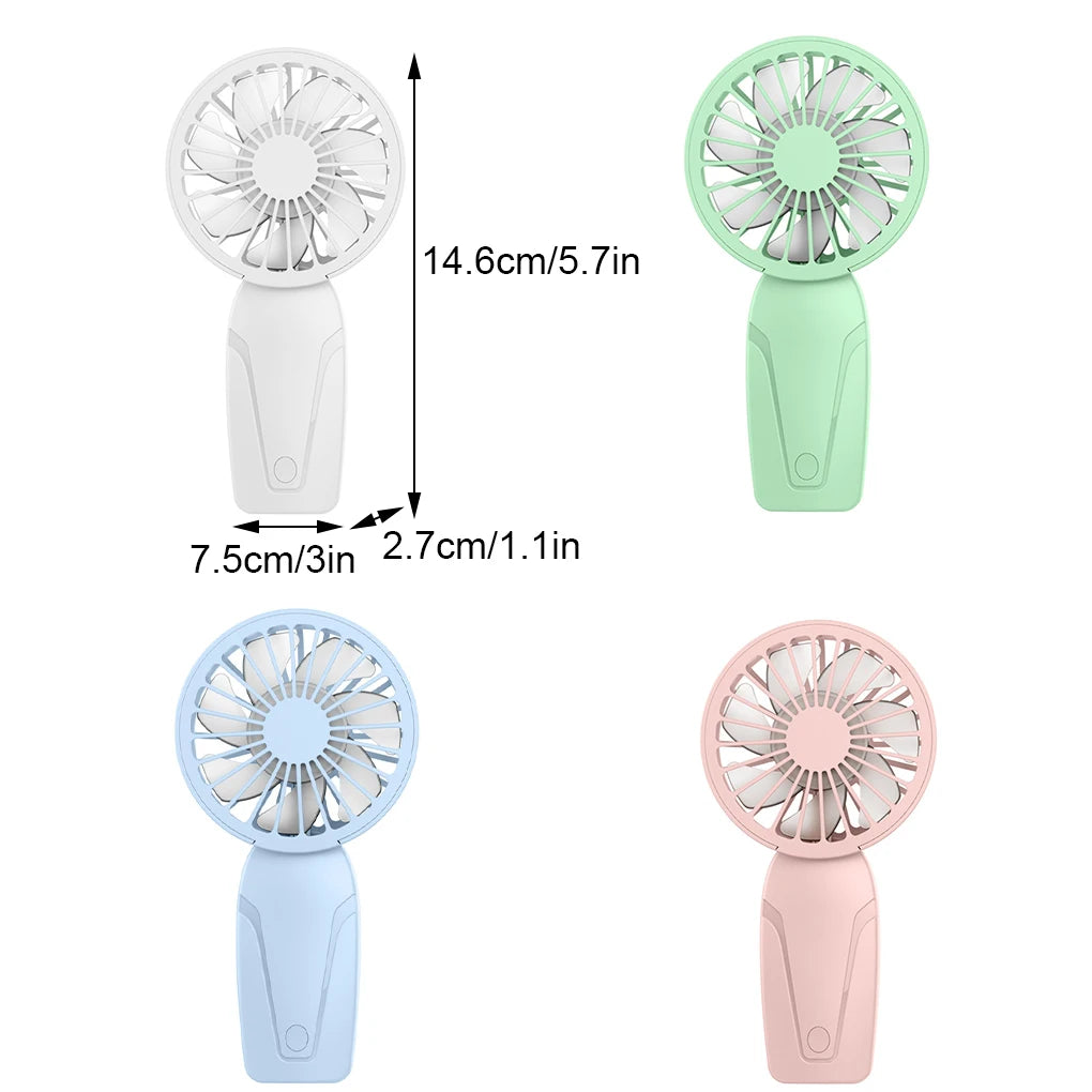 Mini Portable USB Fan: Handheld, Rechargeable for Travel & Outdoors