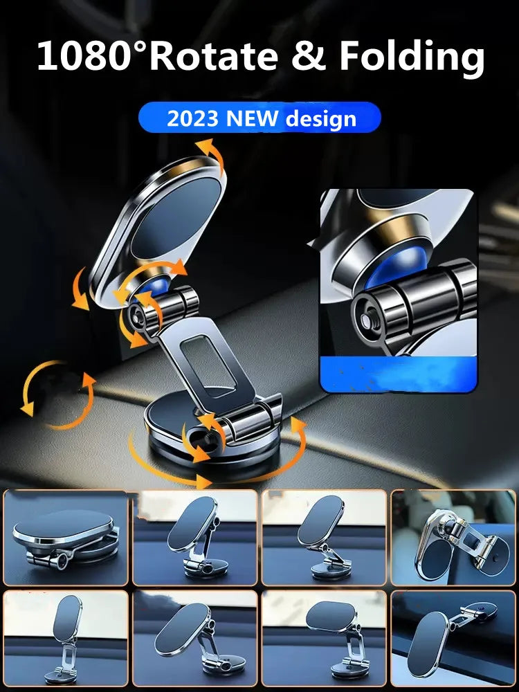 1080 Rotatable Magnetic Car Phone Holder: For iPhone & Samsung