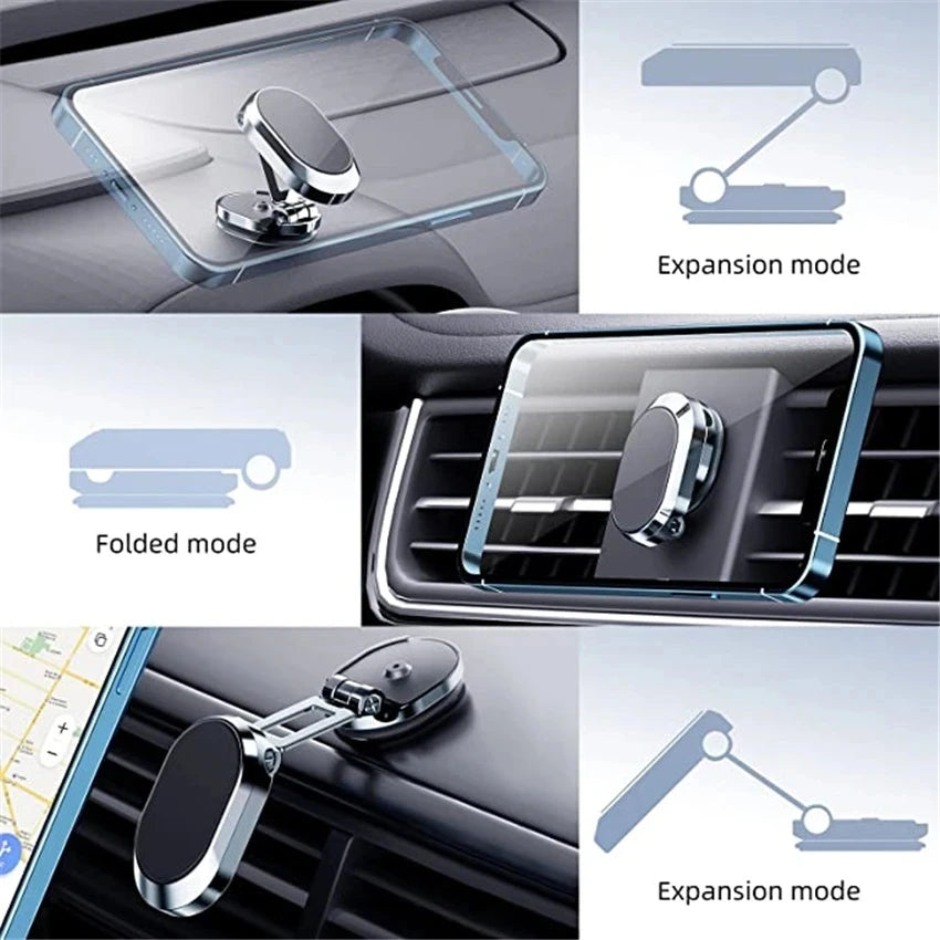 1080 Rotatable Magnetic Car Phone Holder: For iPhone & Samsung