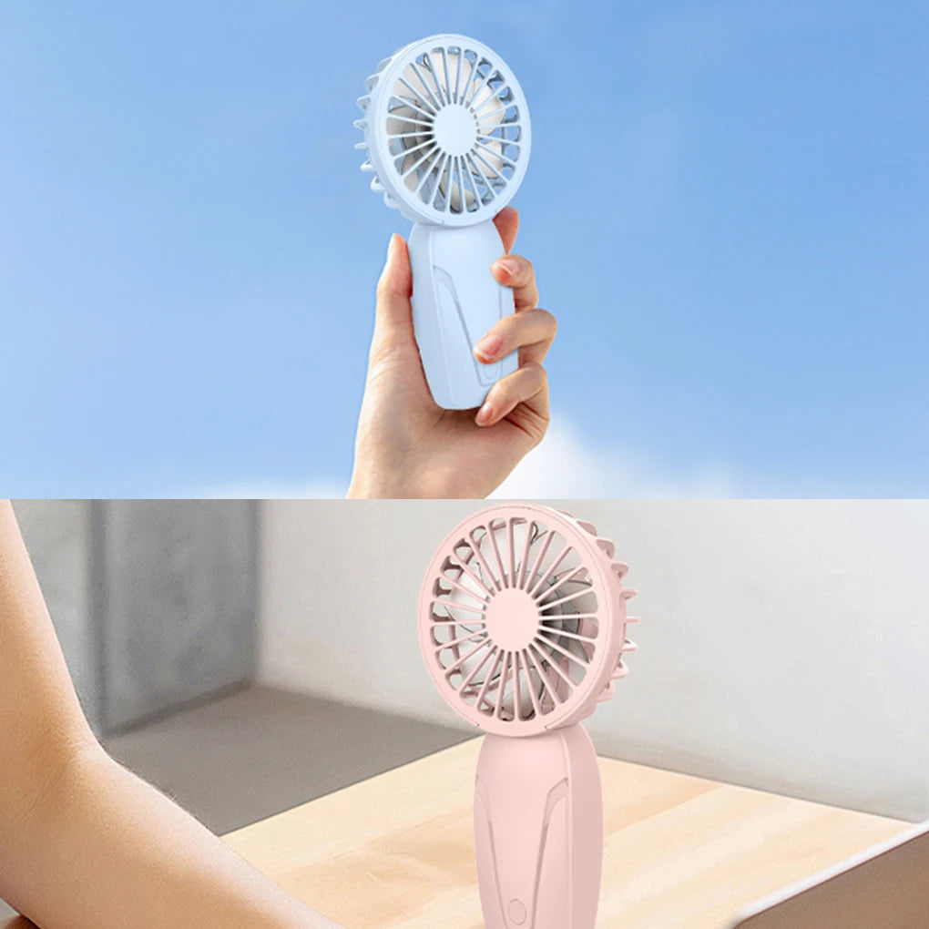 Mini Portable USB Fan: Handheld, Rechargeable for Travel & Outdoors